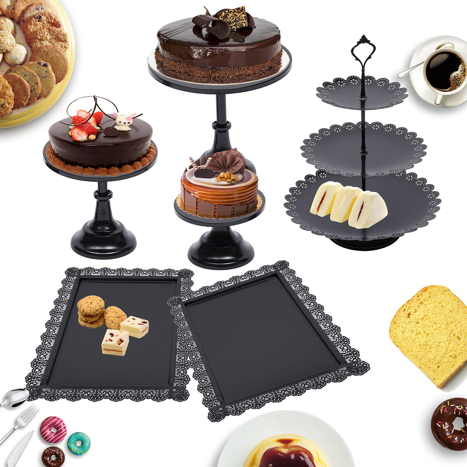 Support à gâteaux en métal 30cm Plateau à gâteaux en métal Support à  muffins pour cupcakes