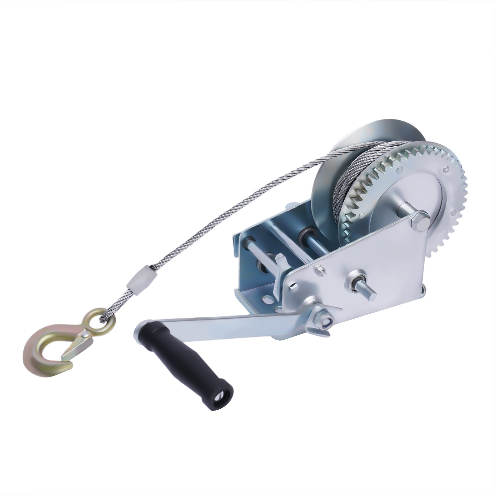 Manual 1200lbs Hand Winch with 10m Steel Wire Cable, Capacity: 500