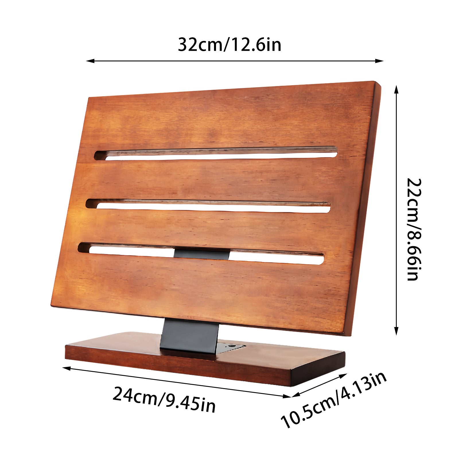 Porte-couteau magnétique de cuisine porte-outil de rangement en bois