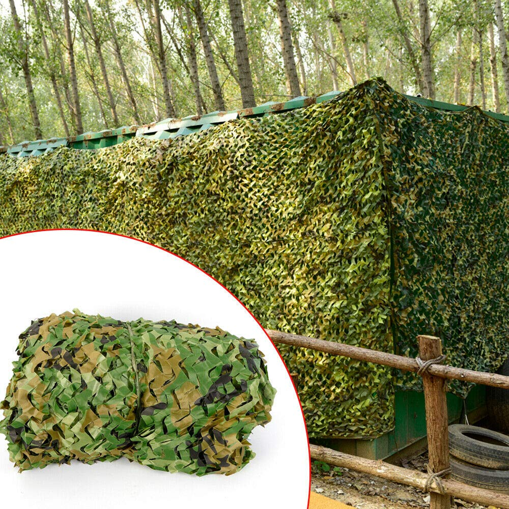 Filet Camouflage Léger Filets Pare-Soleil Vert Jungle avec Grille