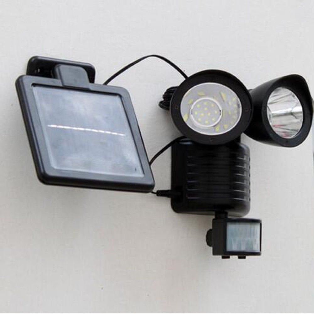 Lampe solaire d'extérieur à 22 LED avec détecteur de mouvement 